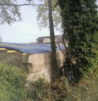 Installation bâche sur charpentes bois à Gagny